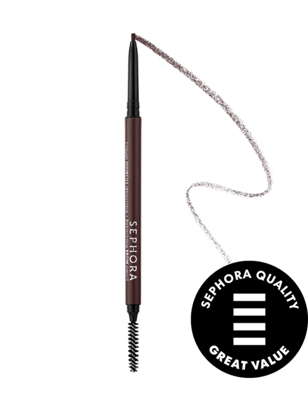 NEW Sephora Collection Retractable Waterproof Brow Pencil in 08 Chocolate Brown
